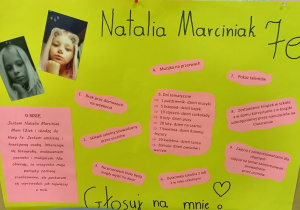 Plakat wyborczy Natalii Marciniak